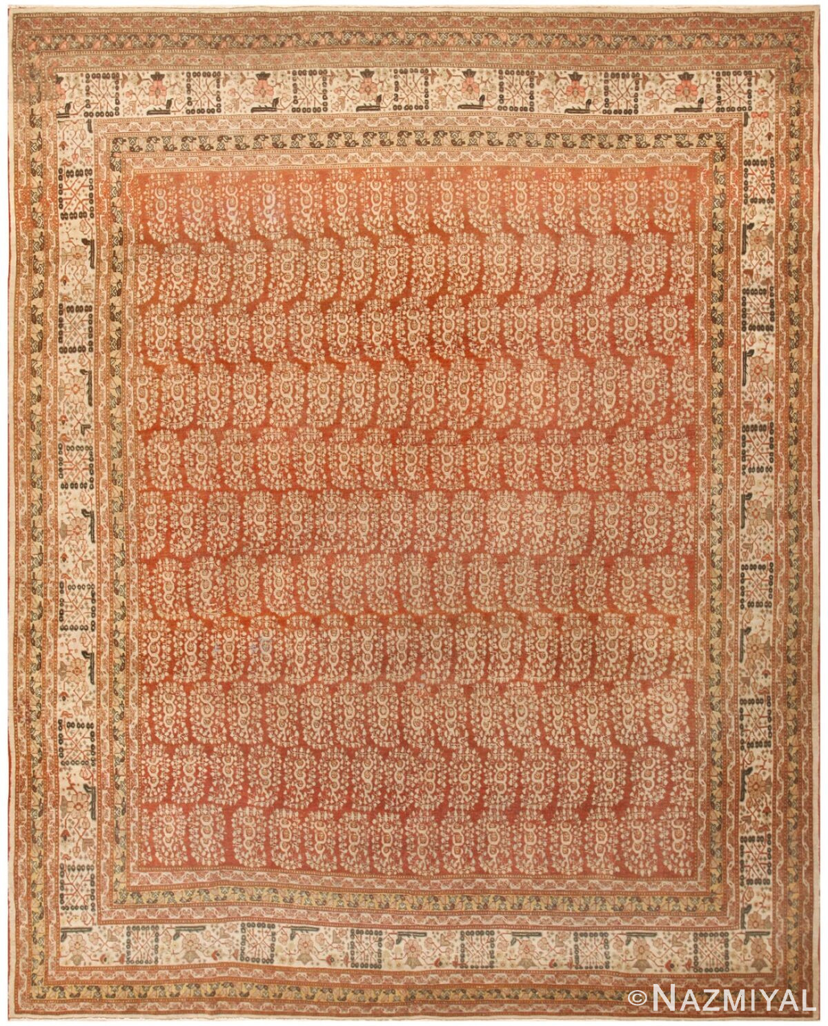 Antique Persian Tabriz Rug 50237 Detail/Large View