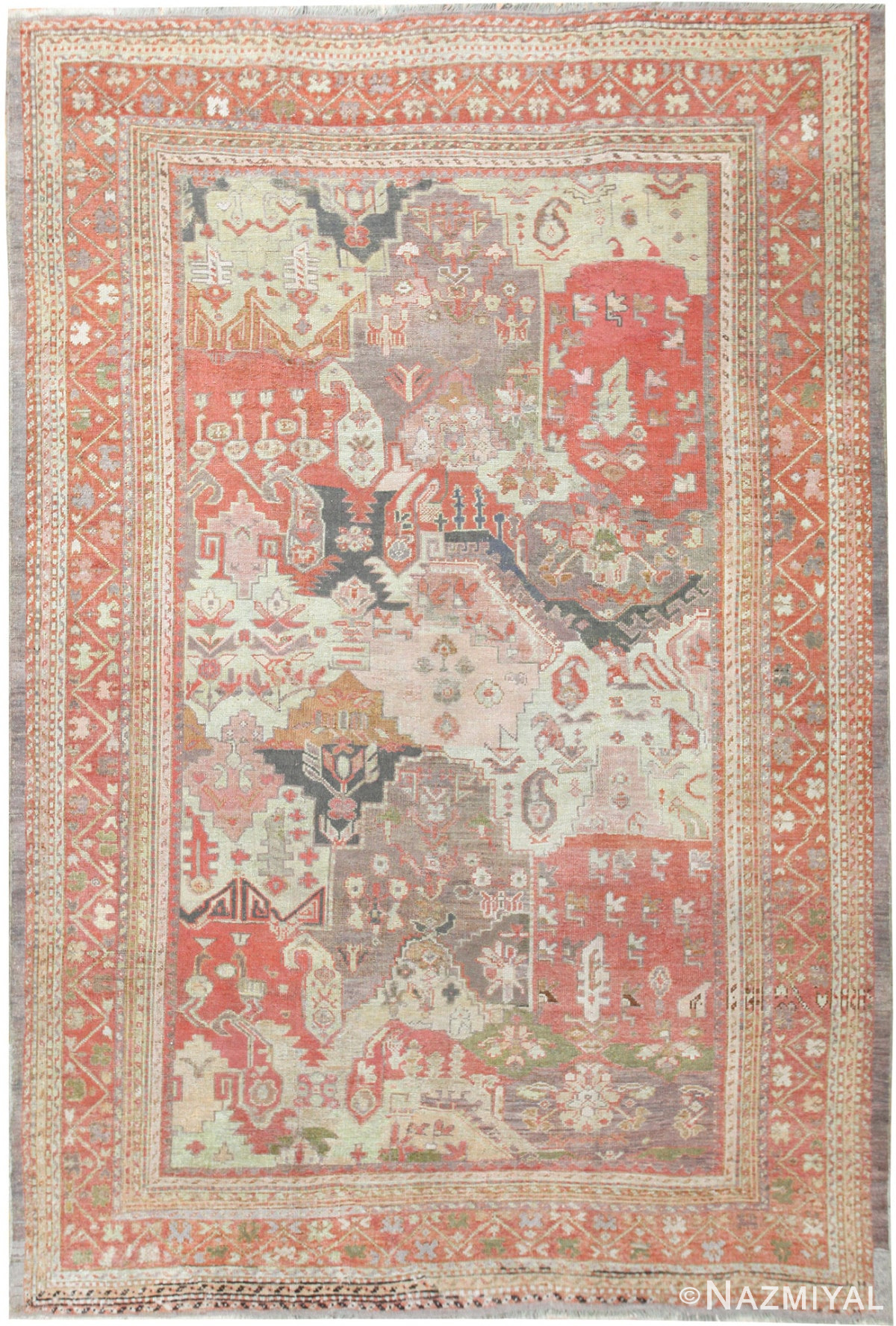 Antique Turkish Ghiordes Carpet #50276 by Nazmiyal Antique Rugs