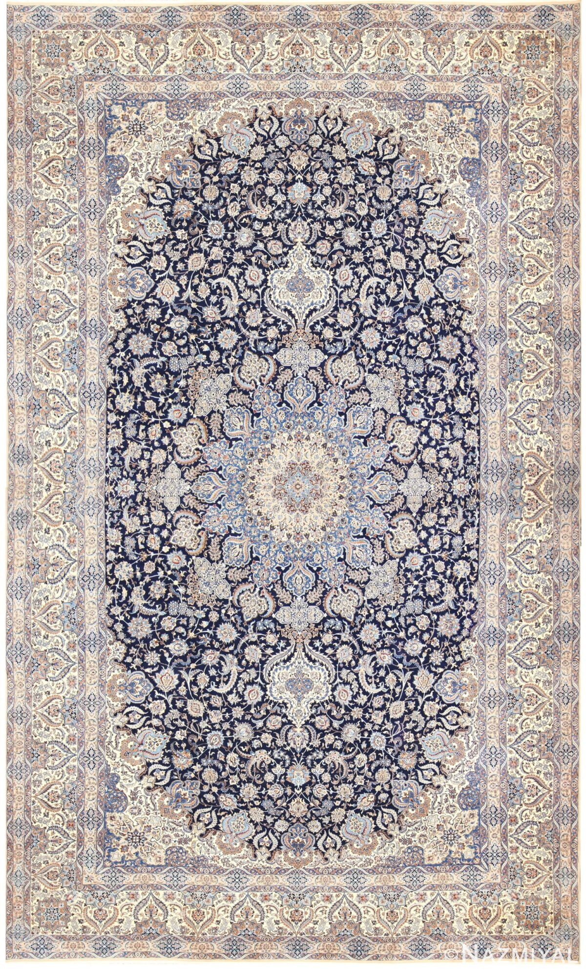 Extra Large Vintage Persian Nain Carpet 50324 Nazmiyal