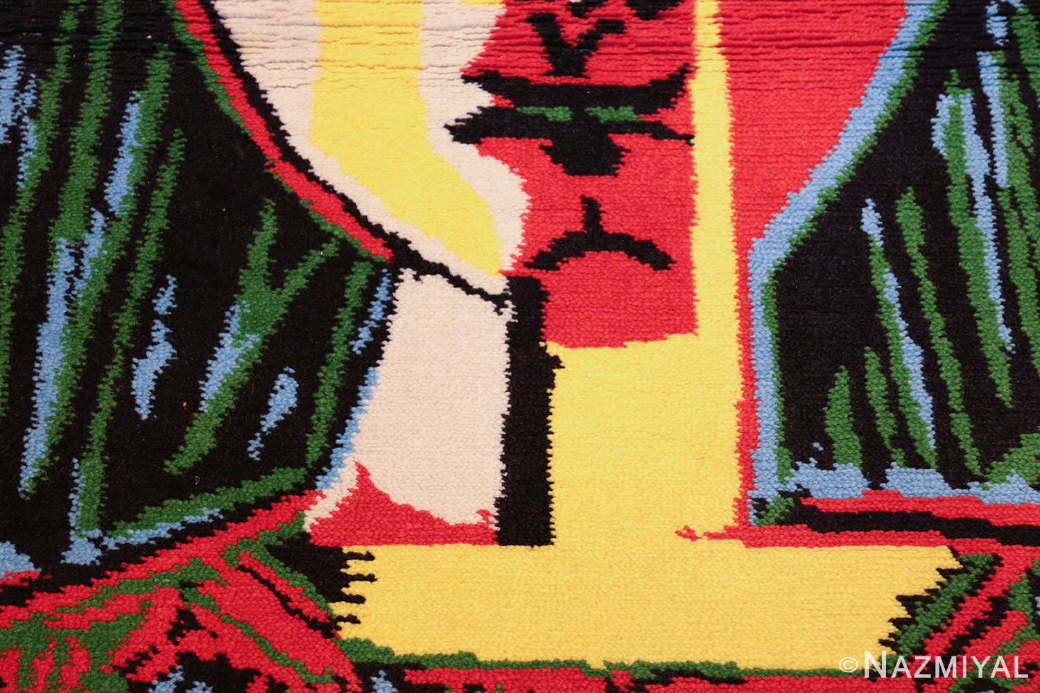 vintage pablo picasso rug 46873 colors Nazmiyal