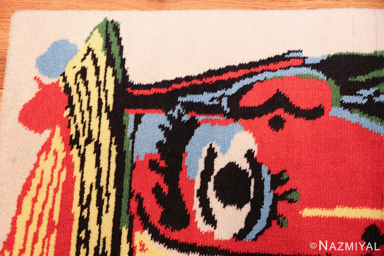 vintage pablo picasso rug 46873 corner Nazmiyal