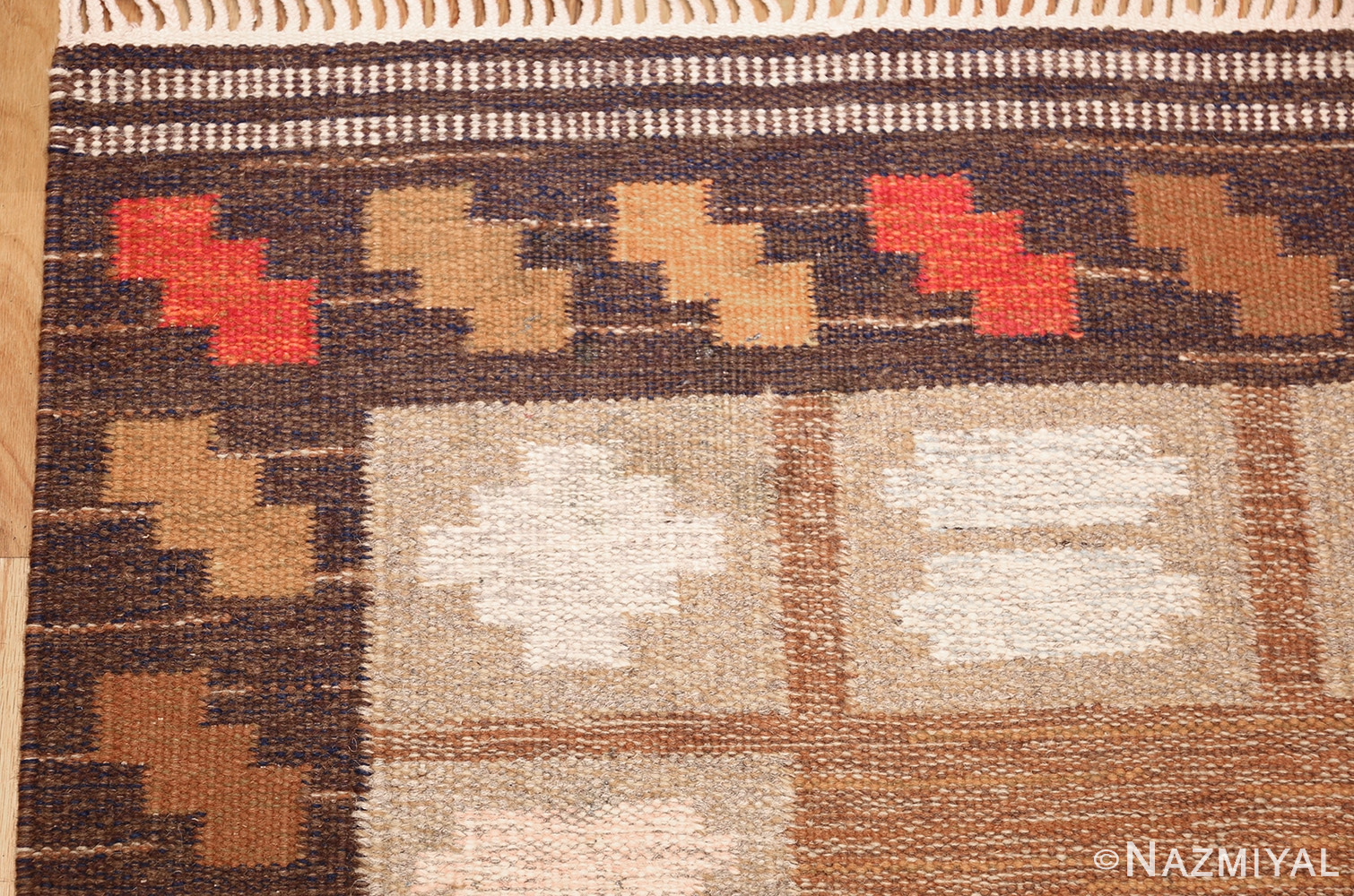 vintage swedish kilim by ana joanna angstrom 48562 corner Nazmiyal