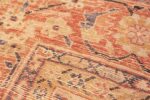Weave detail Antique Ivory Persian Sultanabad rug 50095 by Nazmiyal