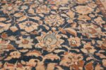 Blue Room Size Antique Persian Isfahan Rug 50333 Navy Leaves Nazmiyal