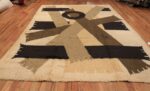 Vintage Mid Century Swedish Rya Shag Rug 48579 Whole Design Nazmiyal