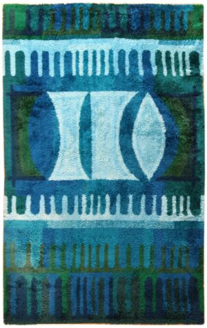Vintage Rya Rug 48578 Detail/Large View