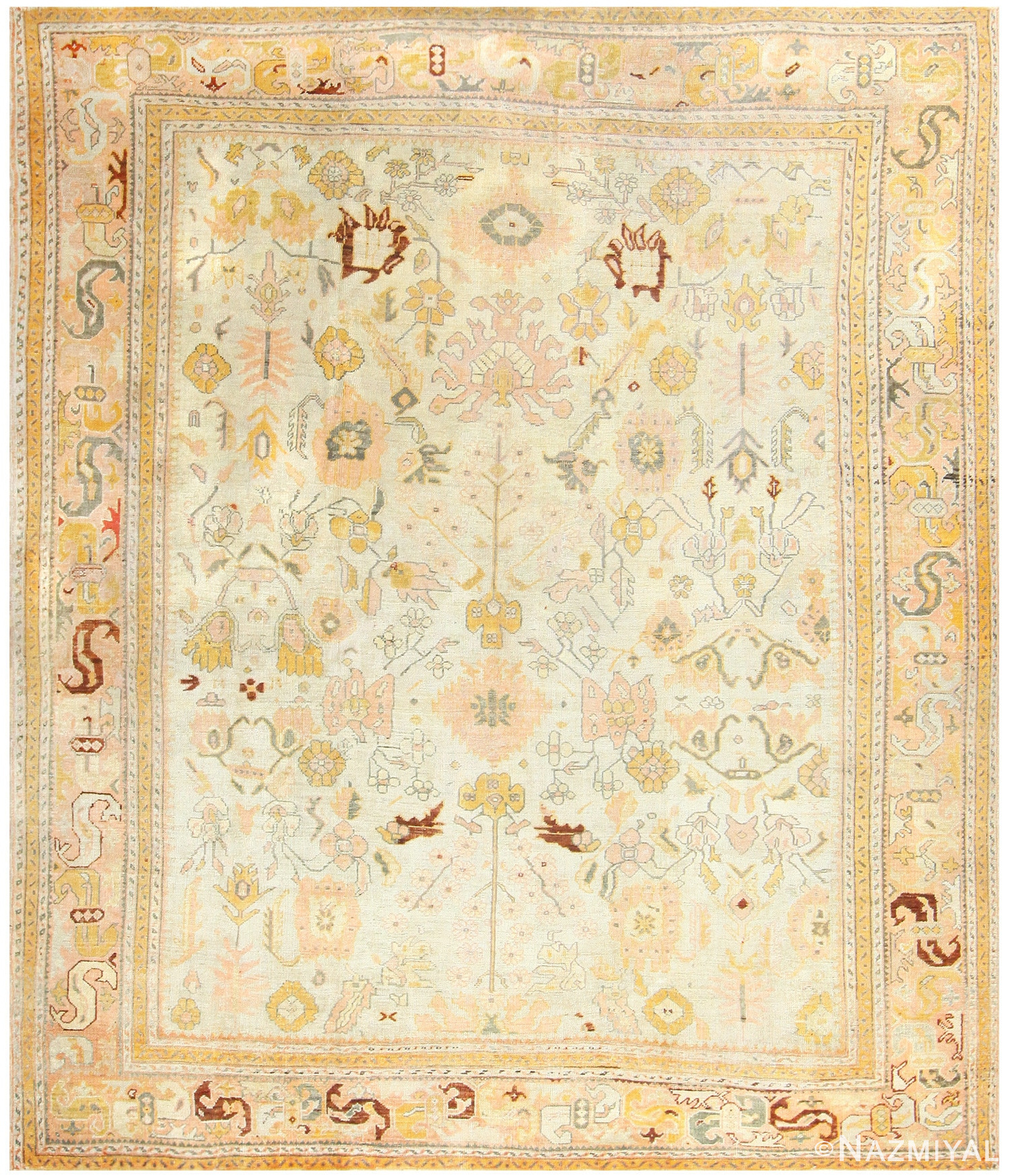 Antique Turkish Ghiordes Carpet 50208 Detail/Large View