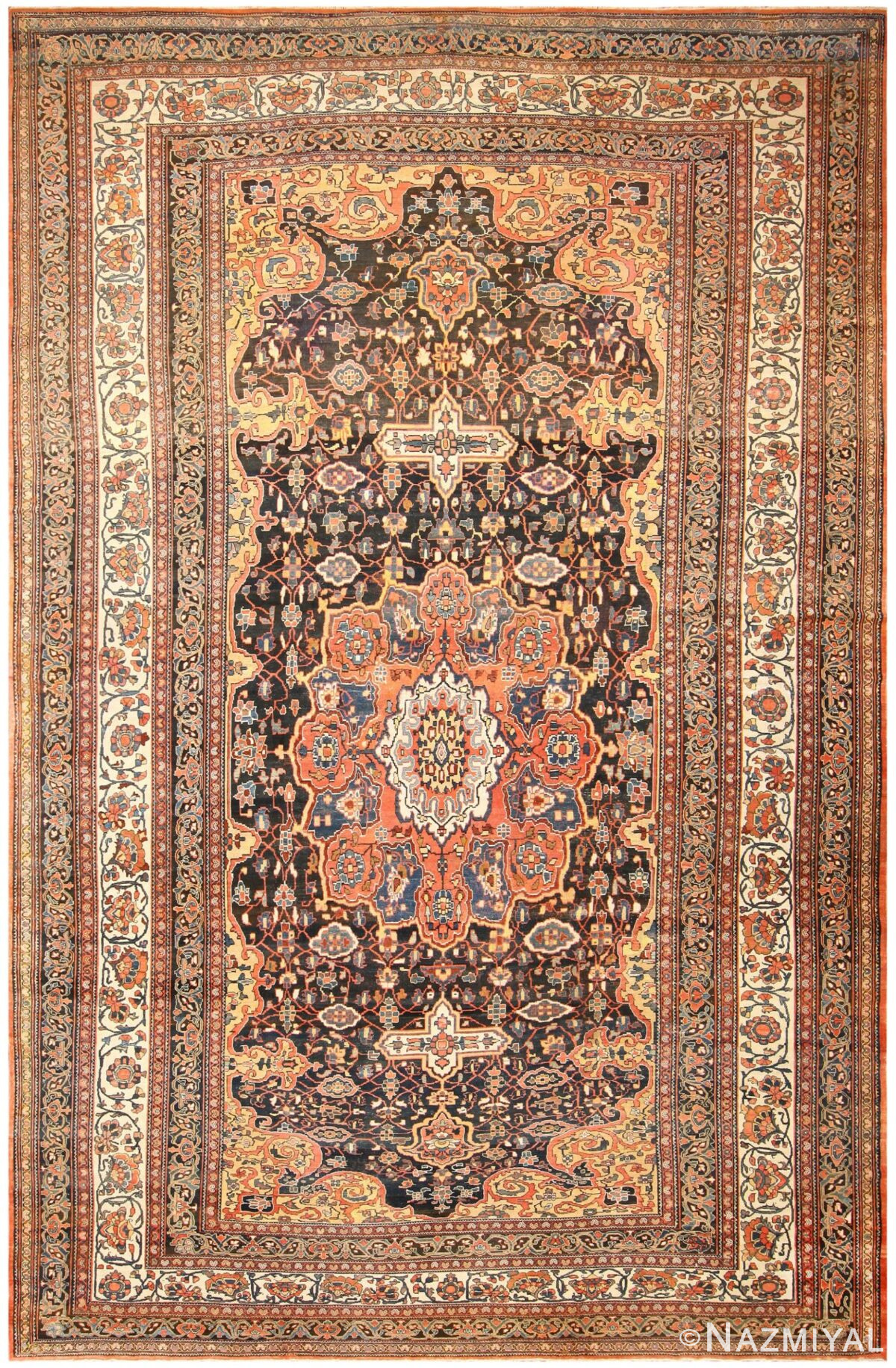 Extra Large Antique Persian Bakhtiari Carpet 50120 Nazmiyal