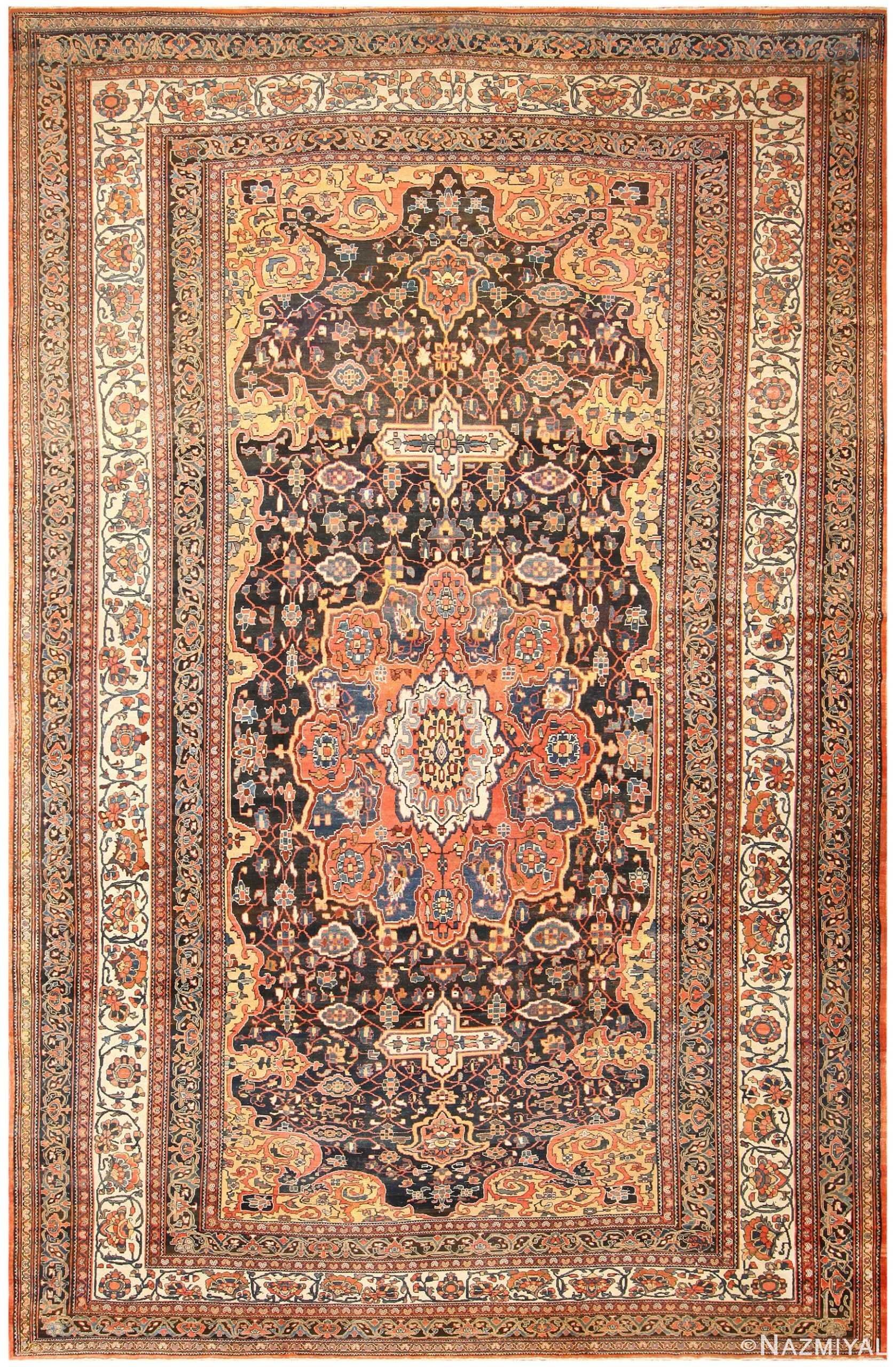 Extra Large Antique Persian Bakhtiari Carpet 50120 Nazmiyal