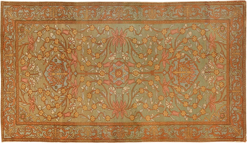 Antique Bezalel Rug from Jerusalem Israel 8514 by Nazmiyal