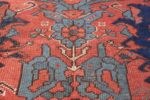 Antique 18th Century Turkish Smyrna Oushak Rug 47436 Blue Flower Nazmiyal