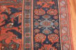 Antique 18th Century Turkish Smyrna Oushak Rug 47436 Border Design Nazmiyal