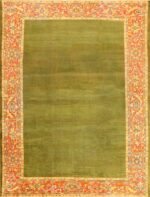 Antique Green Background Persian Sultanabad Rug 50335 Nazmiyal