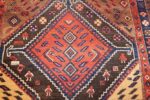 antique persian tribal kurdish rug 48610 meallion Nazmiyal