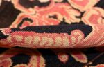 beautiful black background antique karabagh rug 50366 pile Nazmiyal