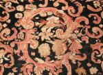 beautiful black background antique karabagh rug 50366 white Nazmiyal