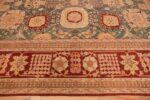 Border Light blue Antique Indian Agra carpet 48646 by Nazmiyal
