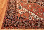 Corner Antique room size Persian Heriz Serapi rug 48320 by Nazmiyal