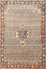 Fine Antique Ivory Persian Sarouk Farahan Rug 48635 Nazmiyal