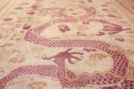 funky antique purple chinese dragon design rug 50385 dragon Nazmiyal