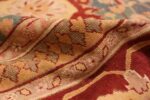 Pile Light blue Antique Indian Agra carpet 48646 by Nazmiyal