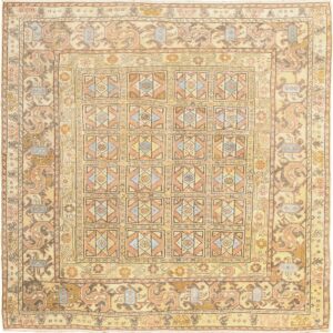 Square Size Antique Decorative Turkish Oushak Rug 50246 Nazmiyal Antique Rugs