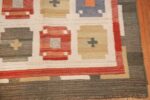 vintage ivory room size swedish kilim 48602 corner Nazmiyal