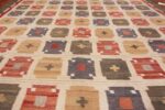 vintage ivory room size swedish kilim 48602 field Nazmiyal