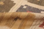 vintage ivory room size swedish kilim 48602 pile Namziyal