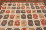 vintage ivory room size swedish kilim 48602 top Nazmiyal