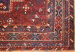 vintage persian tribal qashqai rug 50355 corner Nazmiyal
