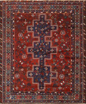 Vintage Persian Tribal Qashqai Rug 50355 Nazmiyal