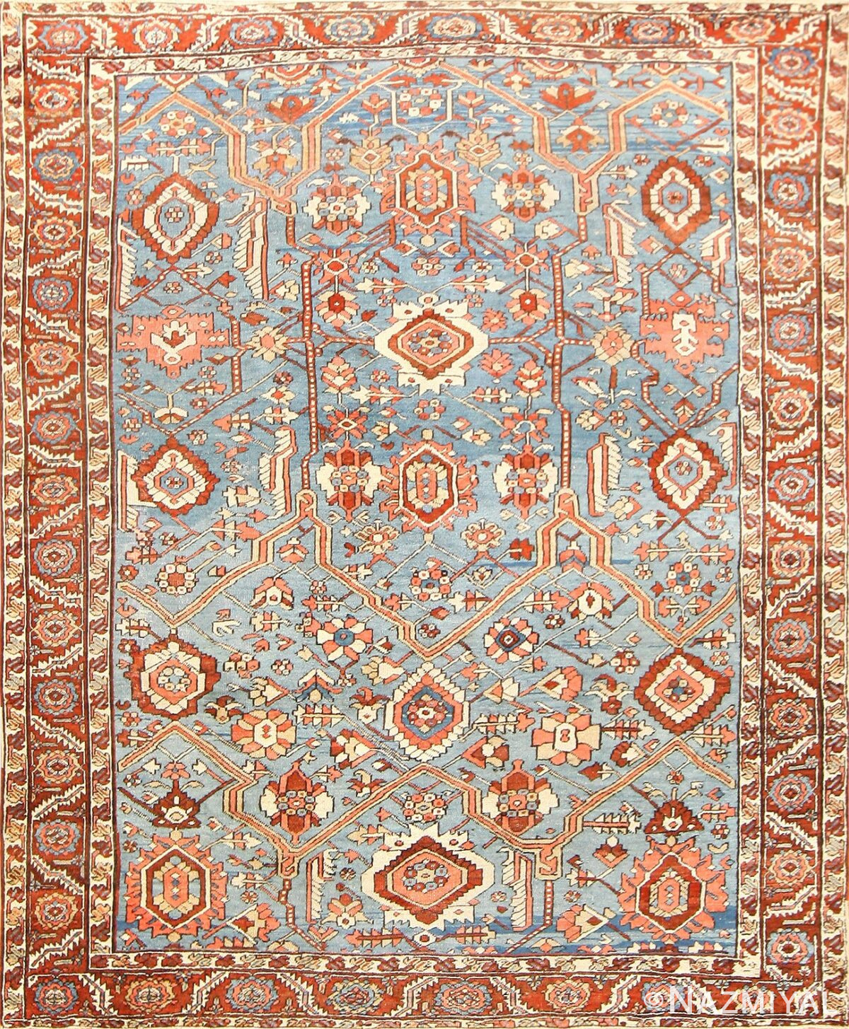 Antique Persian Serapi Rug 48634 Detail/Large View