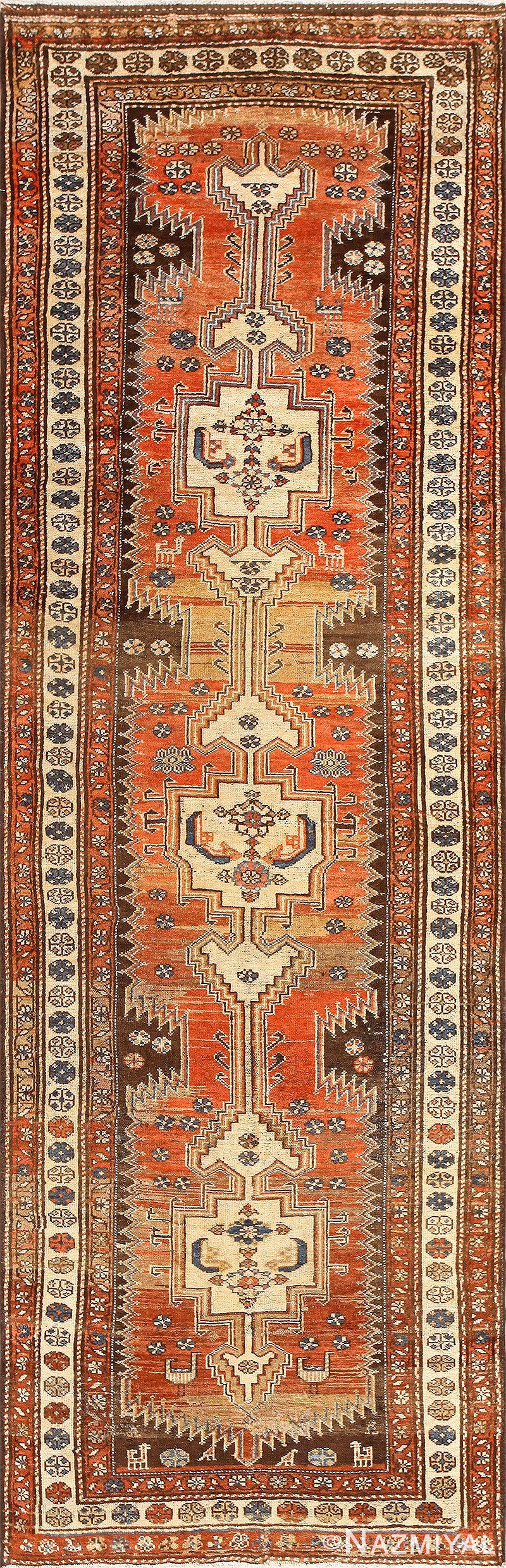 Antique Persian Tribal Kurdish Runner Rug 50263 Nazmiyal