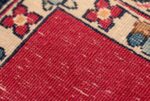 Weave detail Vintage Persian floral Kerman red runner rug 50349 by Nazmiyal