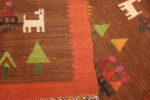 whimsical vintage swedish kilim folk art rug 48596 knots Nazmiyal