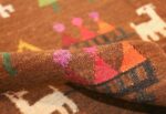 whimsical vintage swedish kilim folk art rug 48596 pile Nazmiyal