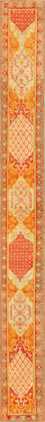 Antique Arts and Crafts Turkish Oushak Runner Rug 48675 Nazmiyal
