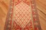 antique arts and crafts turkish oushak runner rug 48675 green Nazmiyal