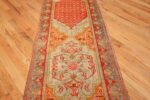 antique arts and crafts turkish oushak runner rug 48675 medallion Nazmiyal