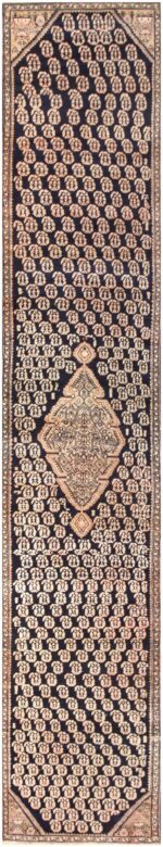 Antique Paisley Design Persian Malayer Runner Rug 50419 Nazmiyal