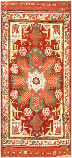 Antique Turkish Yastic Rug 48614 Detail/Large View