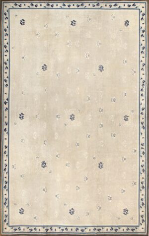 Beautiful Large Size Antique Ivory Chinese Rug 50252 Nazmiyal