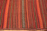 Border Vintage tribal Turkish Kilim rug 50383 by Nazmiyal