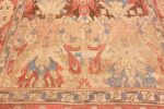 Close-up Antique 17th Century Smyrna Turkish Oushak rug 48663 by Nazmiyal