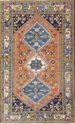 Colorful Semi Antique Persian Kurdish Rug 50432 Nazmiyal
