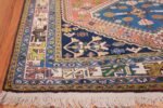 Colorful Vintage Persian Kurdish Rug 50432 Side Corner Nazmiyal