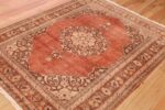 coral antique persian tabriz rug 50362 side Nazmiyal