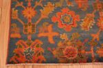 Corner Scatter size light Blue Antique Oushak rug 47627 by Nazmiyal