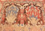 Detail Antique 17th Century Smyrna Turkish Oushak rug 48663 by Nazmiyal